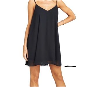 Show Me Your Mumu Black Chiffon Mini Dress